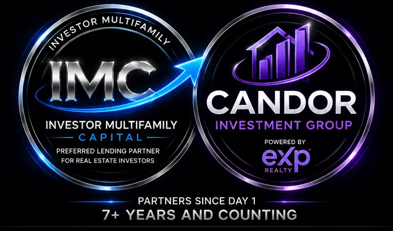 Investor MultiFamily Capital and Candor Investment Group partnership badge